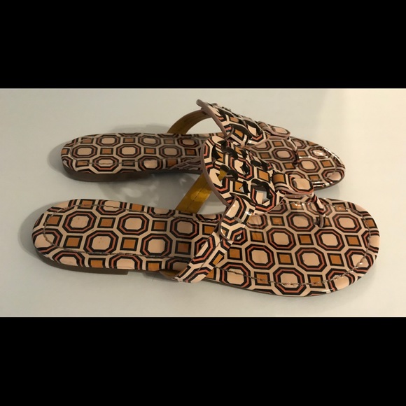 Tory Burch Octangon Patent Miller Sandals Size 8 🤎🤍 - Picture 6 of 9